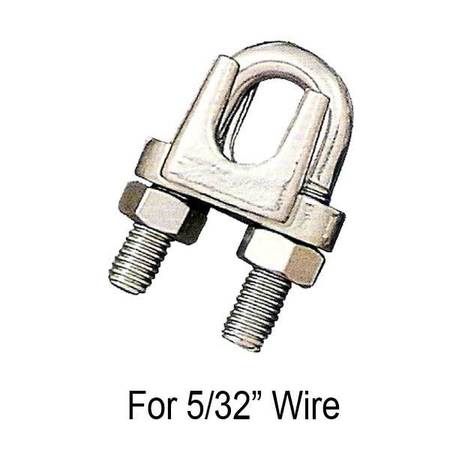 US CARGO CONTROL 5/32" Wire Rope Clip Stainless Steel Type 316 PCWRC532SS316